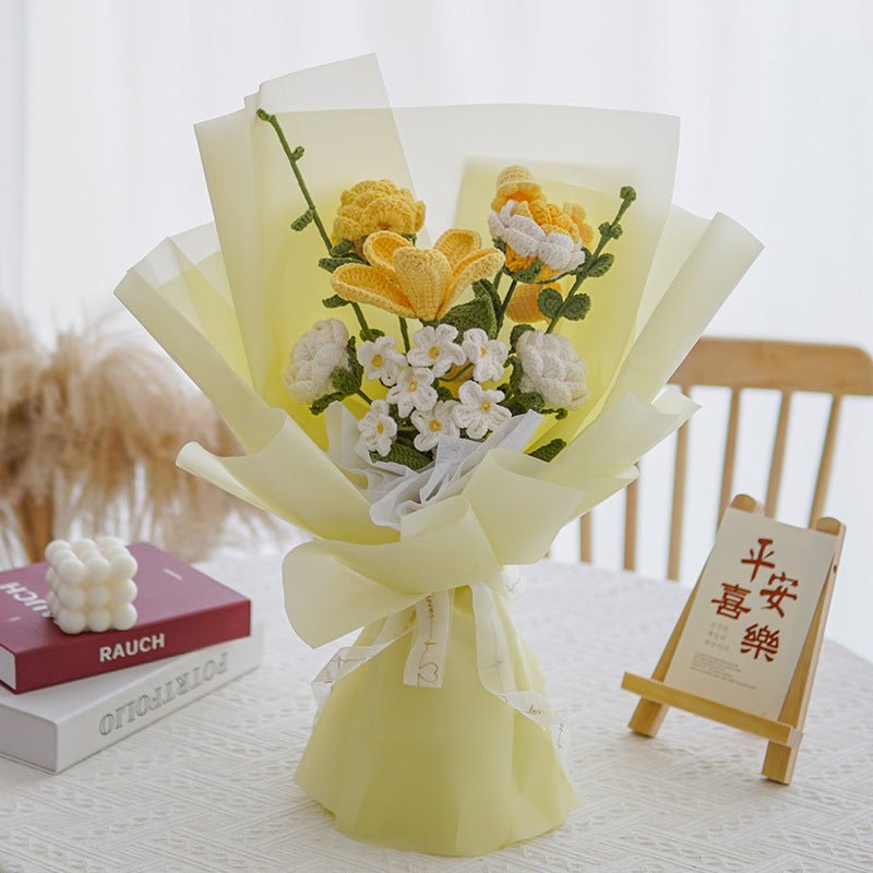 Crochet Tulip Bouquet Yellow