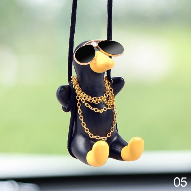 Cute Car Swinging Duck Toy Black Duck