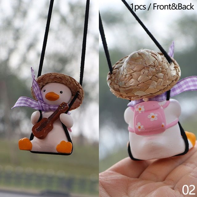 Cute Car Swinging Duck Toy Duck With Guitar