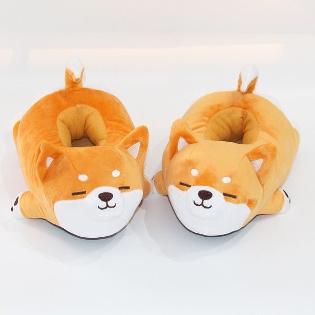 Cute Shiba Inu Dog Feet Warmers Lying Firewood Dog One size 35-43