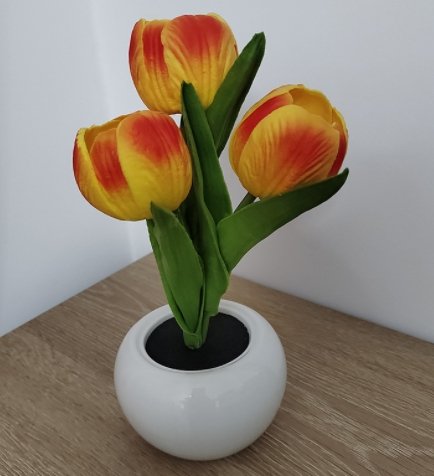 LED Flower Night Lamps Orange Tulip