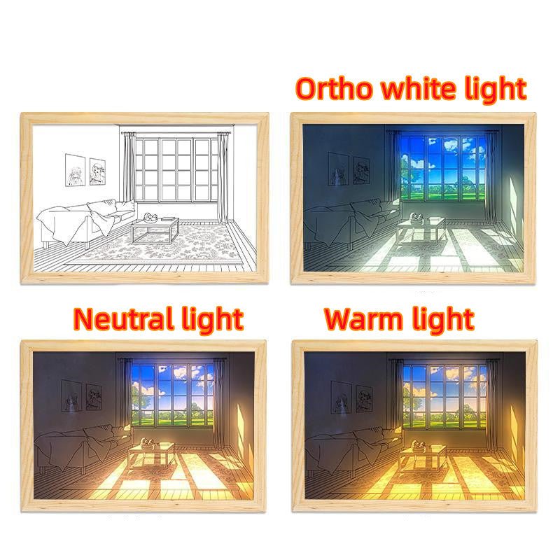LED Sunshine Paintings Blue Sky USB