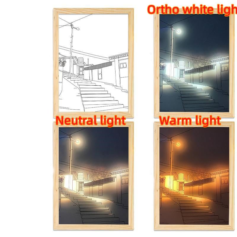 LED Sunshine Paintings Steps under the street lamp USB
