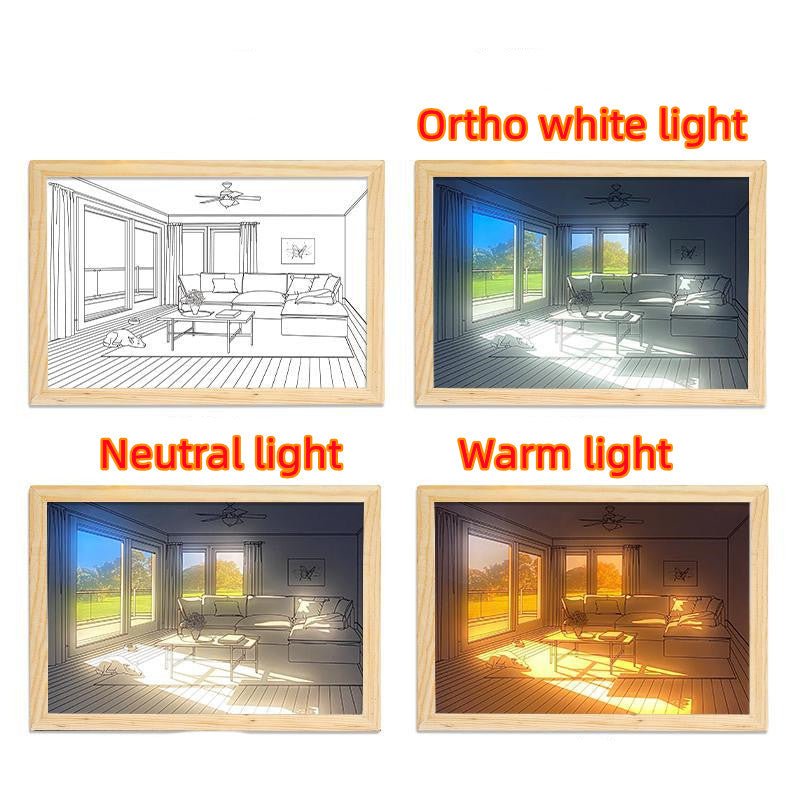 LED Sunshine Paintings Sunbathing dog USB