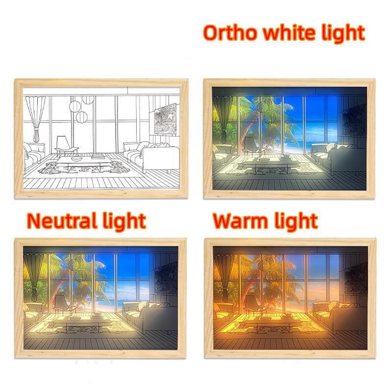 LED Sunshine Paintings Seaside USB