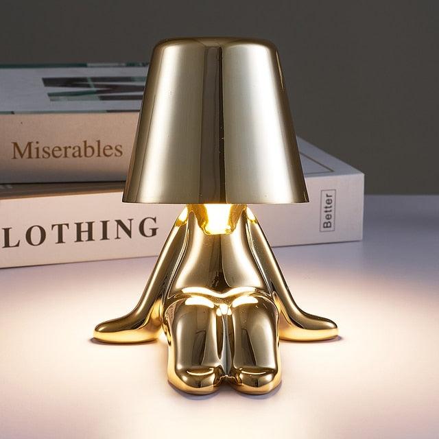 Little Friend Statue Lamps Gold Sitting