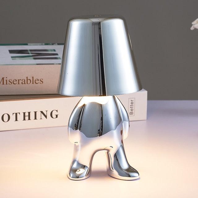 Little Friend Statue Lamps Silver Standing