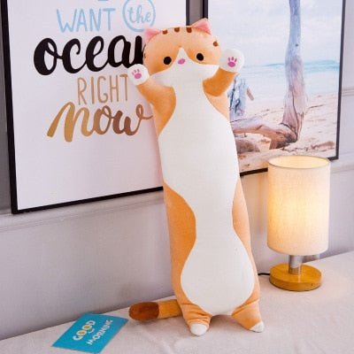 Long Animal Cat Plush Toys Brown Cat 50CM