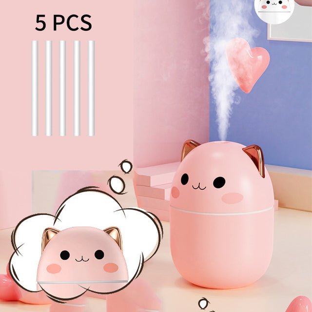 Cute Cat Humidifier A Pink 5pcs