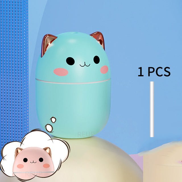 Cute Cat Humidifier A Green 1pc