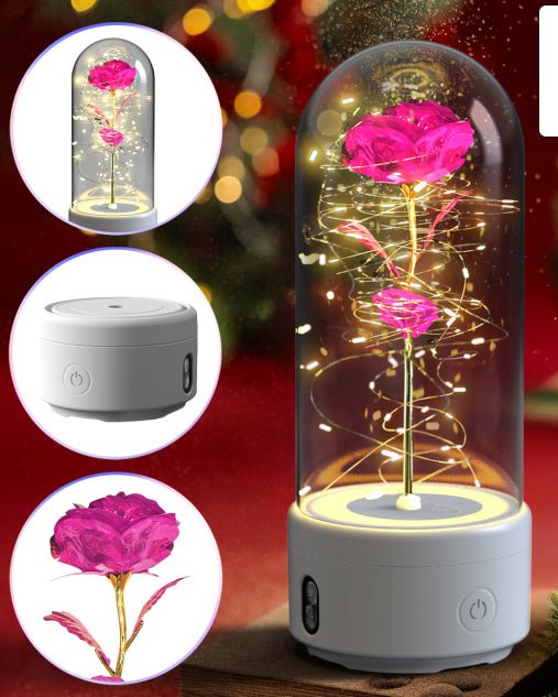 Eternal Rose Speaker Lamp White Base Color Flower