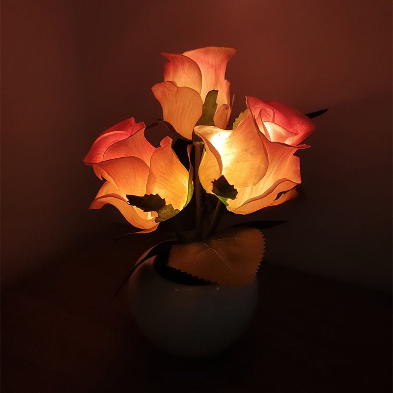 LED Flower Night Lamps Pink Rose