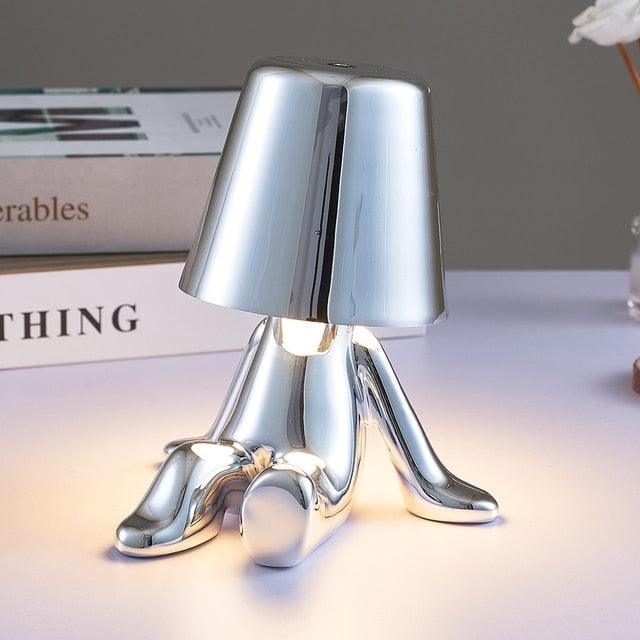 Little Friend Statue Lamps Silver Lounging
