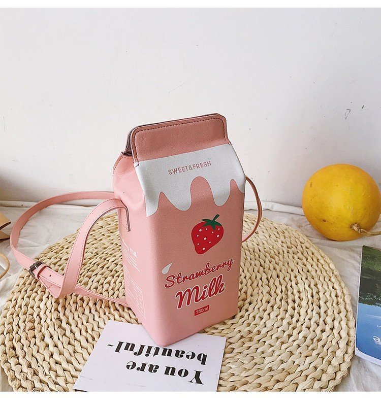 Milk Box Bag Strawberry