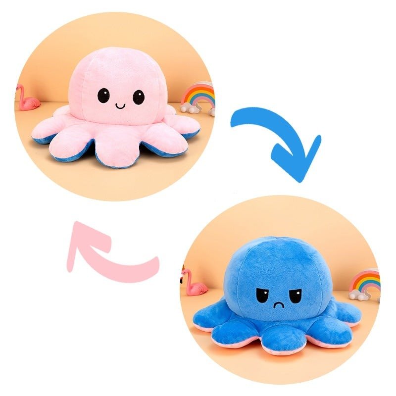 Pepper the Octopus Flip Plushie Fam Pink/Blue