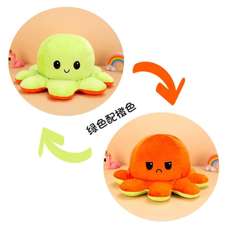 Pepper the Octopus Flip Plushie Fam Green/Orange