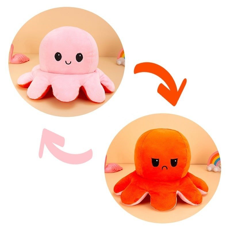 Pepper the Octopus Flip Plushie Fam Pink/Orange