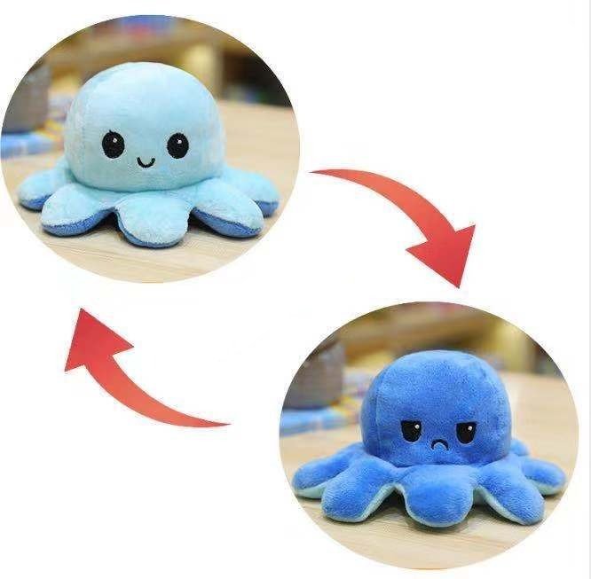 Pepper the Octopus Flip Plushie Fam Dark Blue/Light Blue