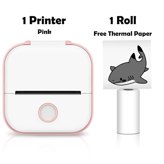 Portable Bluetooth Printer Pink Printer