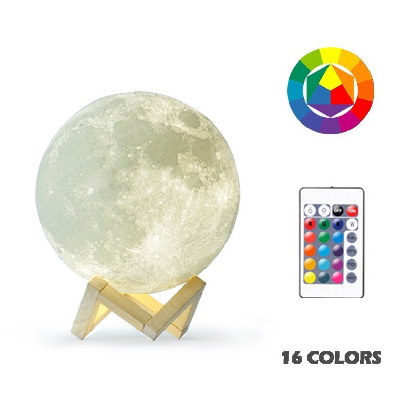 Moon Lamp 16 Colors 18cm
