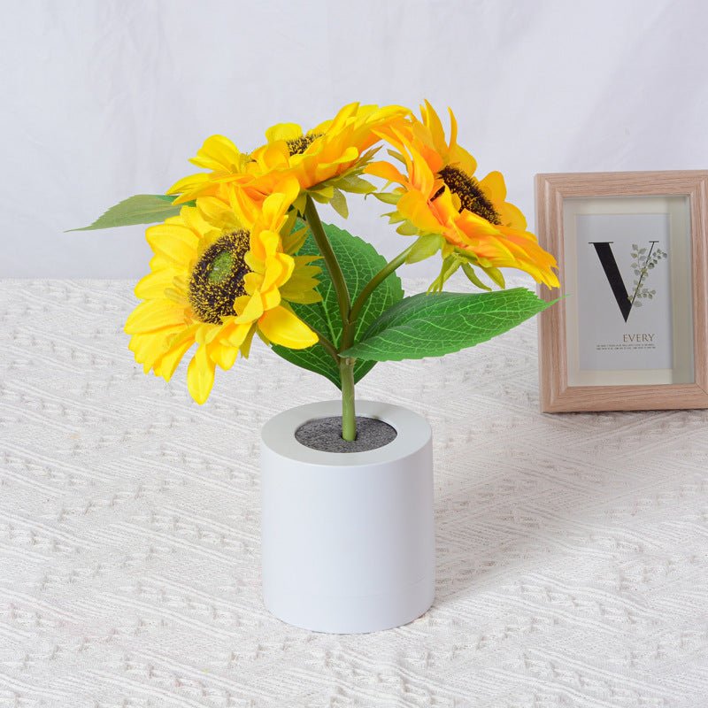 Sunflower Lamp 3 Flowers USB
