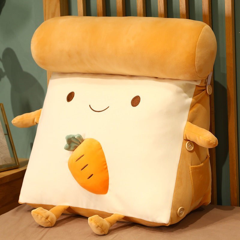 Toastie Back Support Pillow Plush Carrot 45x40x25cm