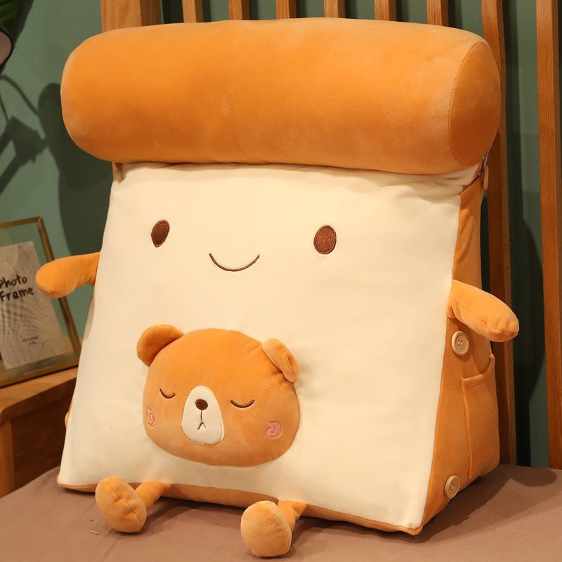 Toastie Back Support Pillow Plush Brown Bear 45x40x25cm