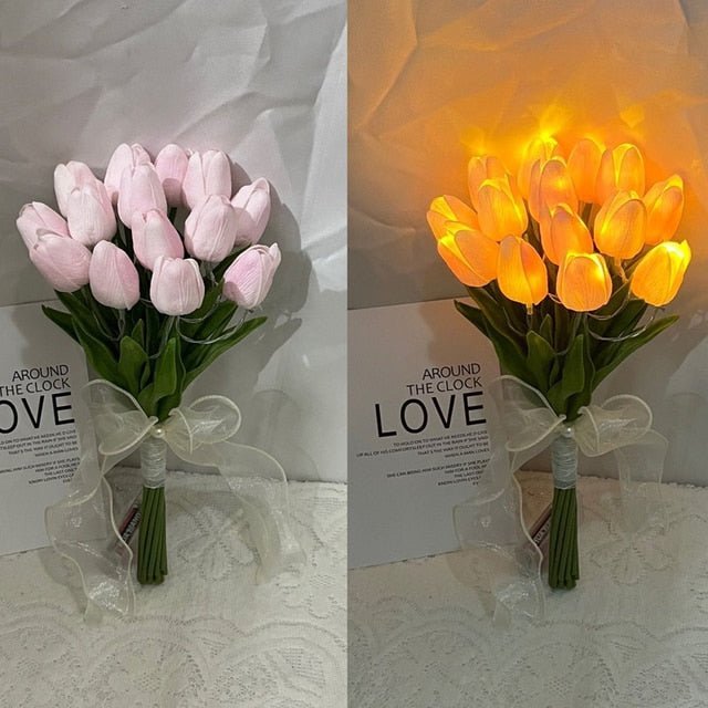 Tulip Table Lamp Bouquet Pink 10pcs